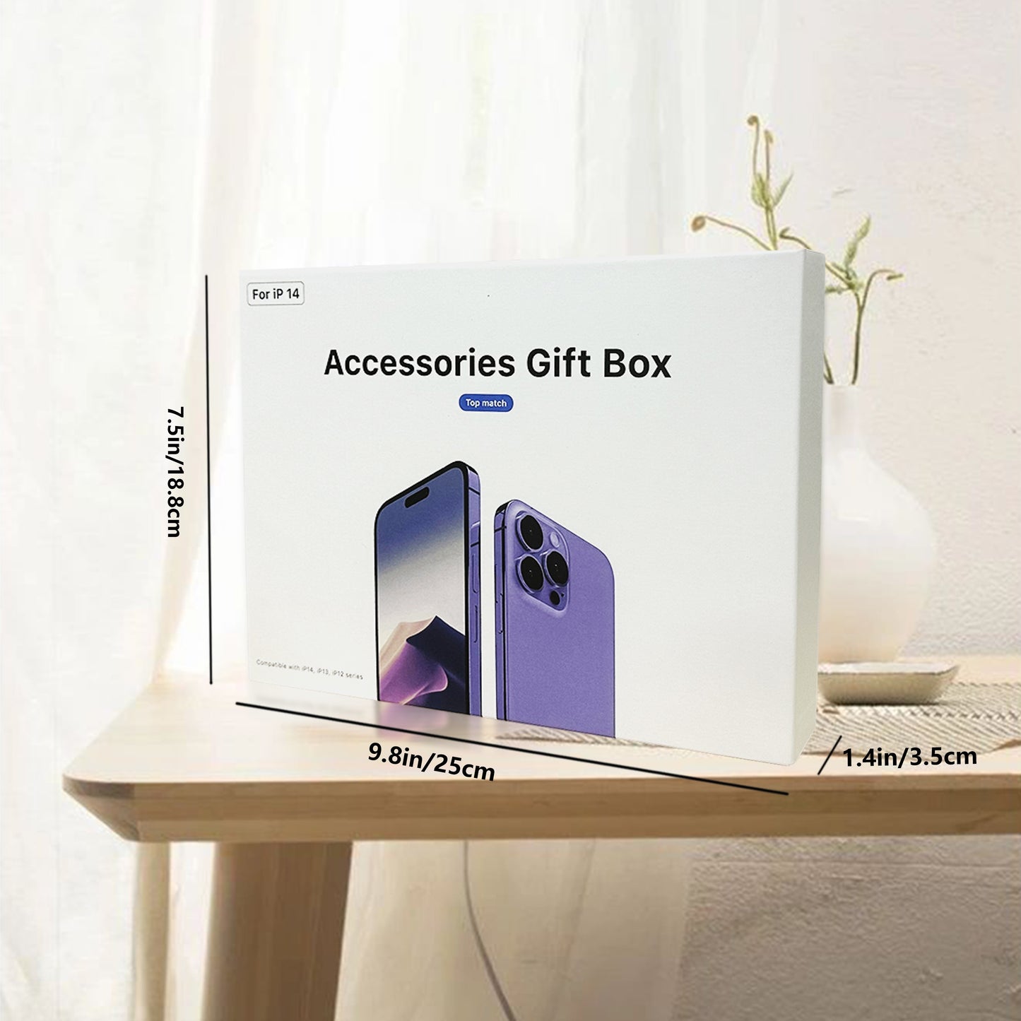 Mobile Phone Accessories Gift Box Four-piece Set (Suitable For IPhones) With PD20w Fast Charging Cable, Magnetic Mobile Phone Case, Wireless Earphones, Magnetic Charger, For IPhone 14/13/12/11 Series