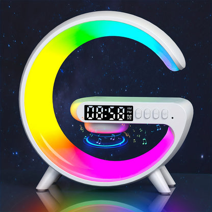 Mini Multifunction Wireless Charging Pad Stand Speaker TF RGB Night Light Fast Charging Station For IPhone14 13 12  Samsung Xiaomi