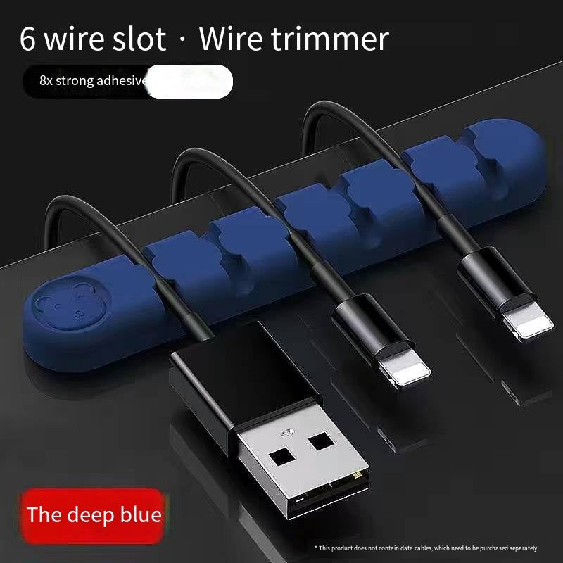 Creative Desktop Cable Organizer Computer Wire USB Charging Cable Mobile Phone Charging Cable Organizer Silicone Cable Winder