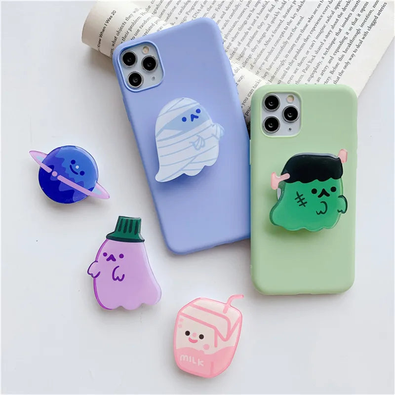 Luxury Cell Phone Accessories Drop Glue Holders for Your Cute Mobile Holder Cartoon Phones Smartphone Stand Grip Support