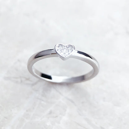Ring Love Heart Europe Fine Jewerly For Women Summer Romantic Gift In 925 Sterling Silver