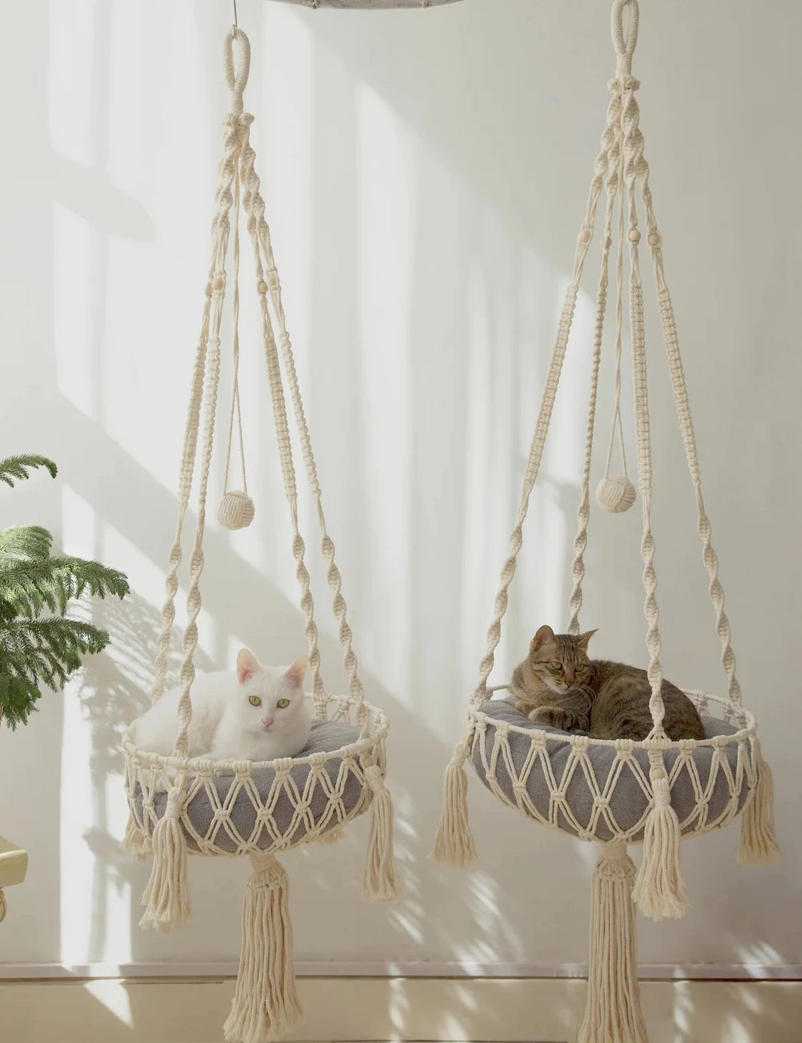 Big 40x120cm Cat Hammock Window Macrame Cute Pet Cat Beds Cat House Tent Kitten Cat Accessories with Cat Toys Collars Balls