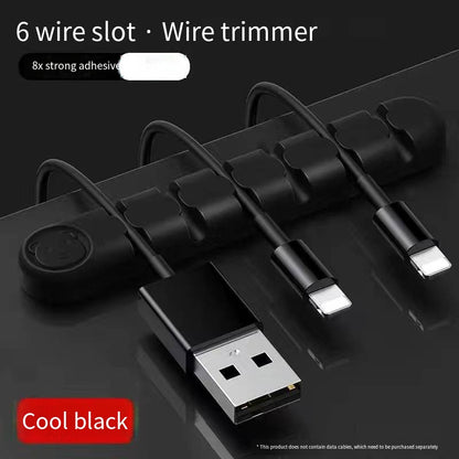 Creative Desktop Cable Organizer Computer Wire USB Charging Cable Mobile Phone Charging Cable Organizer Silicone Cable Winder