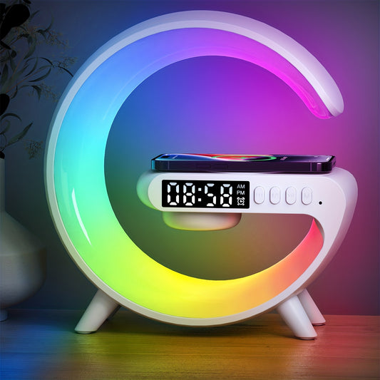 Mini Multifunction Wireless Charging Pad Stand Speaker TF RGB Night Light Fast Charging Station For IPhone14 13 12  Samsung Xiaomi