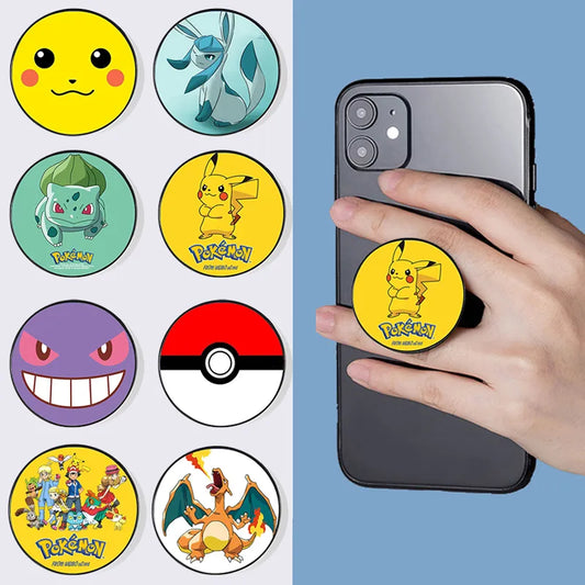 Pokémon Anime Figure Pikachu Phone Holder Cartoon Air Sac Phone Holder Charmander Gengar Squirtle Phone Accessories Gifts